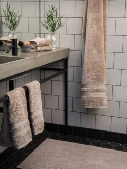 Portofino bathroom rug , Light brown, 60x90 cm