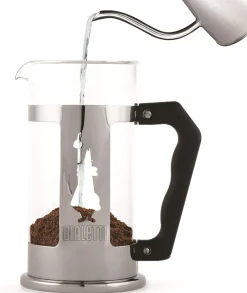 Preziosa coffee press 8 cups, Silver-black
