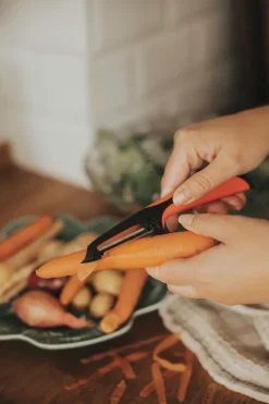 Prim potato peeler 18 cm, Grey-orange
