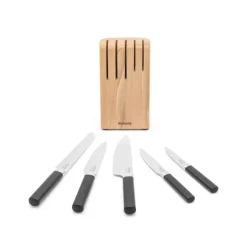 Profile knife Block with knifees 5st, Wood