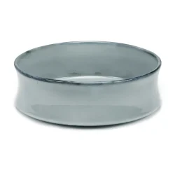 Pure bowl glazed L 24 cm, Blue