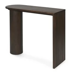 Pylo Console Table side table 85x36x100 cm, Dark Stained Oak