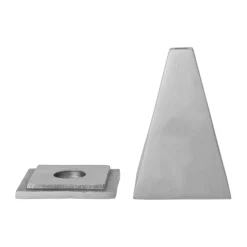 Pyra cone-shaped incense burner, Brushed aluminium