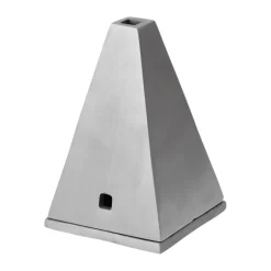 Pyra cone-shaped incense burner, Brushed aluminium