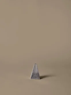 Pyra cone-shaped incense burner, Brushed aluminium