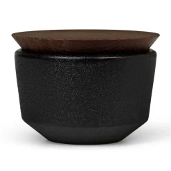 Rå salt cellar with lid 15 cl, Black