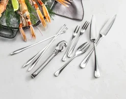 Radford snail tongs mirror, Stainless steel