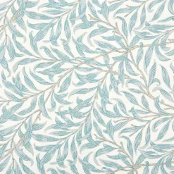 Ramas fabric, turquoise-white