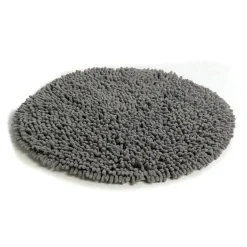Rasta round rug, graphite grey
