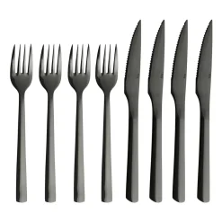 Raw grill cutlery 8 pieces, Black