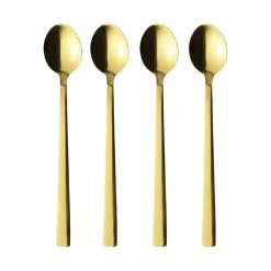 Raw latte spoon 4-pack, Gold