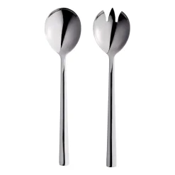 Raw salad cutlery 2 pieces, Polished stainless steel