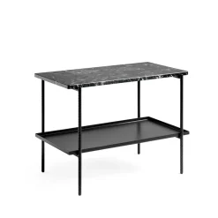 Rebar side table 75x44x55 cm, Black marble-black