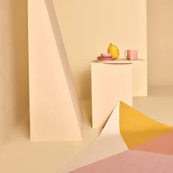 Rectangles blocks kelim rug pink, 200x300 cm