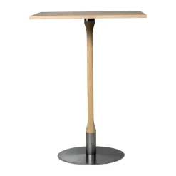 Red bar table 70x70 cm, White-pigmented matte lacquered oak