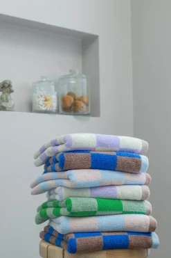 Retro towel, Light blue, 70x133 cm