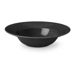 Rhombe Earth deep plate Ø24.5 cm, Slate