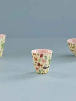 Rice children's cup melamine, Sweet Jungle Print-Soft Pink