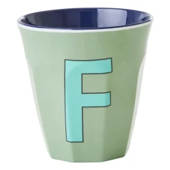 Rice melamin cup medium letter - F 30 cl, Khaki