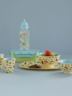 Rice melamine cup medium, Sweet Jungle Print-Soft blue