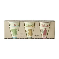 Rice melamine cup small 6-pack, Sweet Jungle