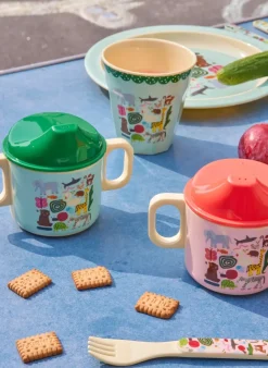 Rice wildlife children's mug with two handles 25 cl, Pink