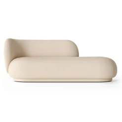 Rico divan chaise left, Brushed off white