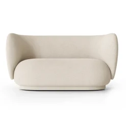 Rico sofa bouclé 2-seat, Wool bouclé off white