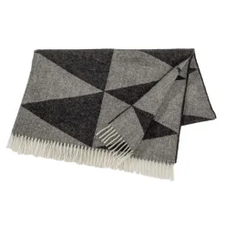 Rime wool throw, charcoal