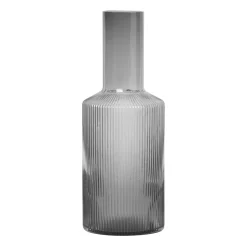 Ripple carafe, smoked grey
