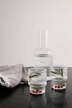 Ripple glass 4-pack, clear