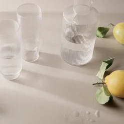 Ripple long drink glass 4-pack, clear