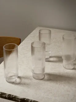 Ripple long drink glass 4-pack, clear