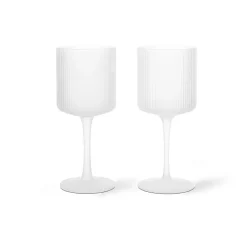 Ripple white wine glass 26 cl 2-pack, Frosted