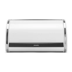 Roll Top bread bin small, White