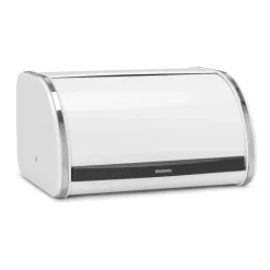 Roll Top bread bin small, White