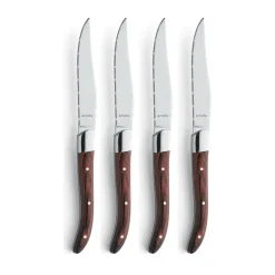 Royal Steak grill knife 4-pack, Brown in wooden box