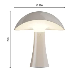 Rumee 220 portable table lamp, Earth Grey