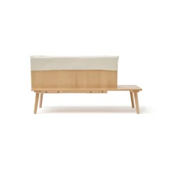 Saga blonde sofa, Beech