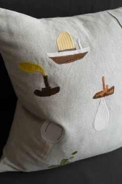 Sail With Me cushion cover 48x48 cm, grey