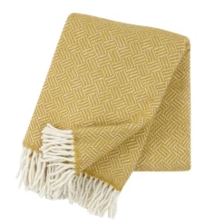 Samba wool throw, yellow