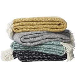 Samba wool throw, yellow