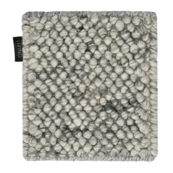 Sample flock wool rug, Natural gray
