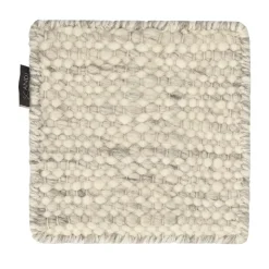 Sample Matt Fawn wool rug, White