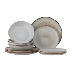 Sandrine Dinnerware Set 12 Pieces, Nature