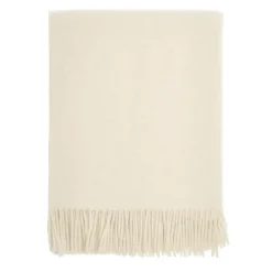 Sandstone wool throw 130x180 cm, Cream