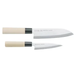 Satake Houcho knife set petty & santoku, 2 pieces