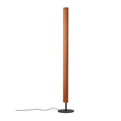 Seki-han floor lamp 226 cm, Heat treated ash-black metal