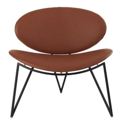 Semper lounge chair, Black-cognac