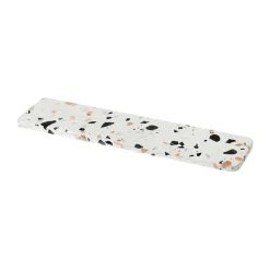 SERVE-IT serving plate 40 cm, White terrazzo